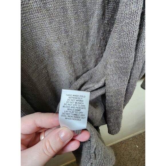 ​Michael Stars Size S Taupe Cotton Linen Lightweight Duster Open Front Cardigan - Picture 9 of 9